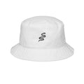 Embroidered Snake Bucket Hat — Minimal Black Serpent Accent