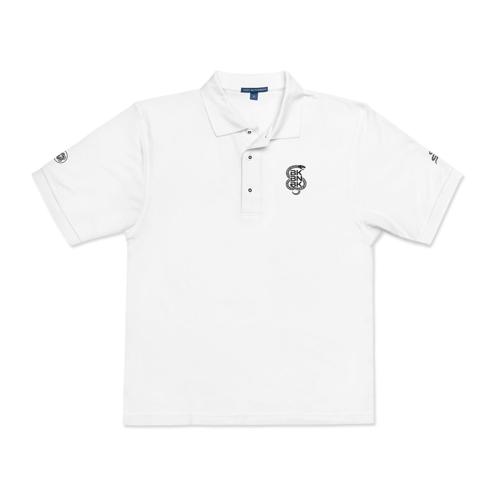 Embroidered Monogram Polo Shirt – Classic White Short-Sleeve
