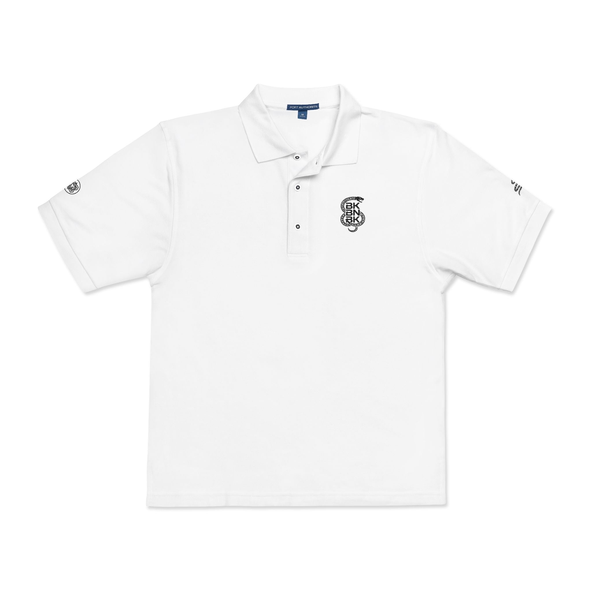 Embroidered Monogram Polo Shirt – Classic White Short-Sleeve