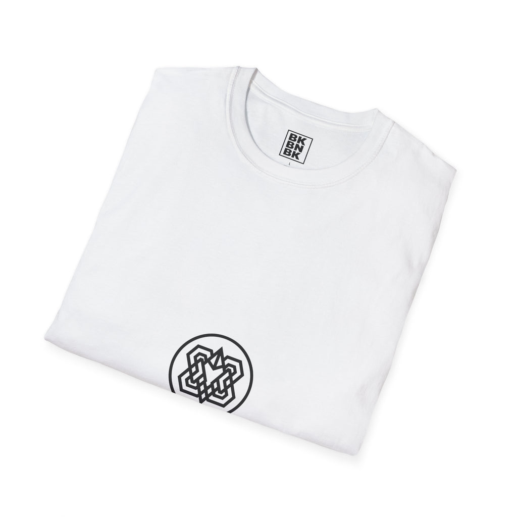 Minimalist Monogram T-Shirt — Small Chest Emblem & Back Initial Logo