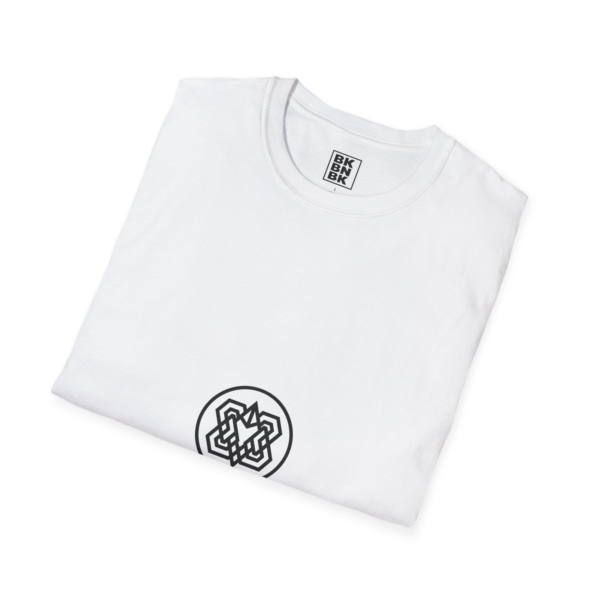 Minimalist Monogram T-Shirt — Small Chest Emblem & Back Initial Logo