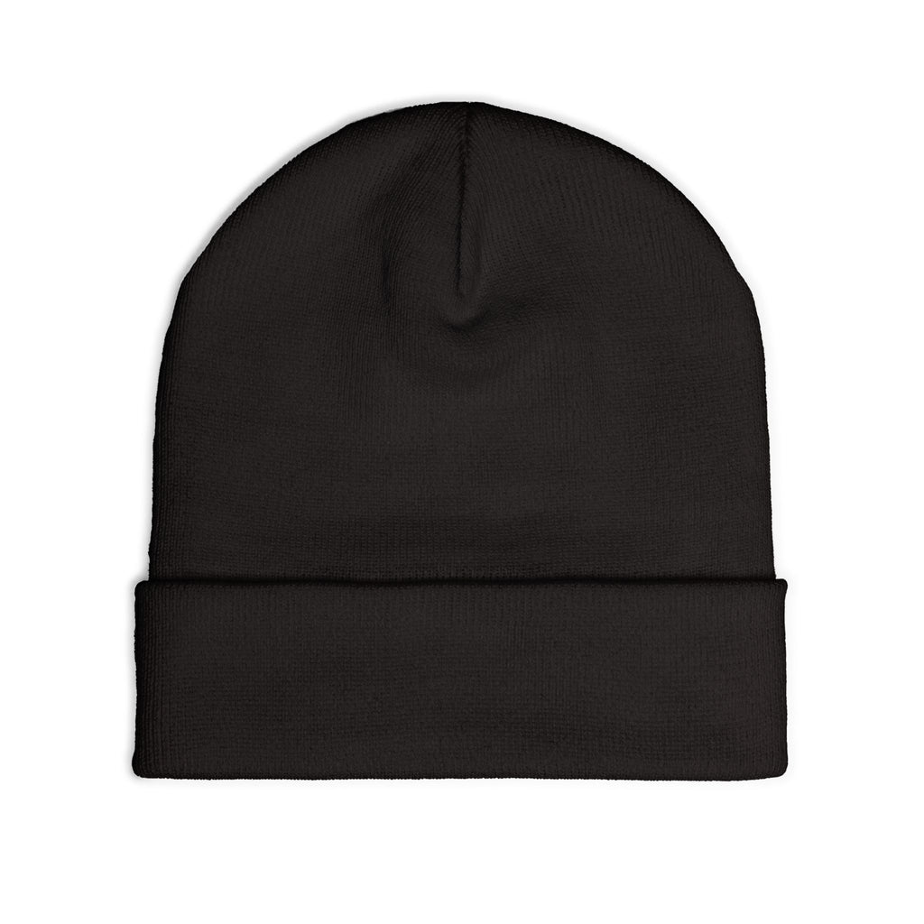 Embroidered Skull Logo Knit Beanie — Minimal Urban Cold-Weather Hat