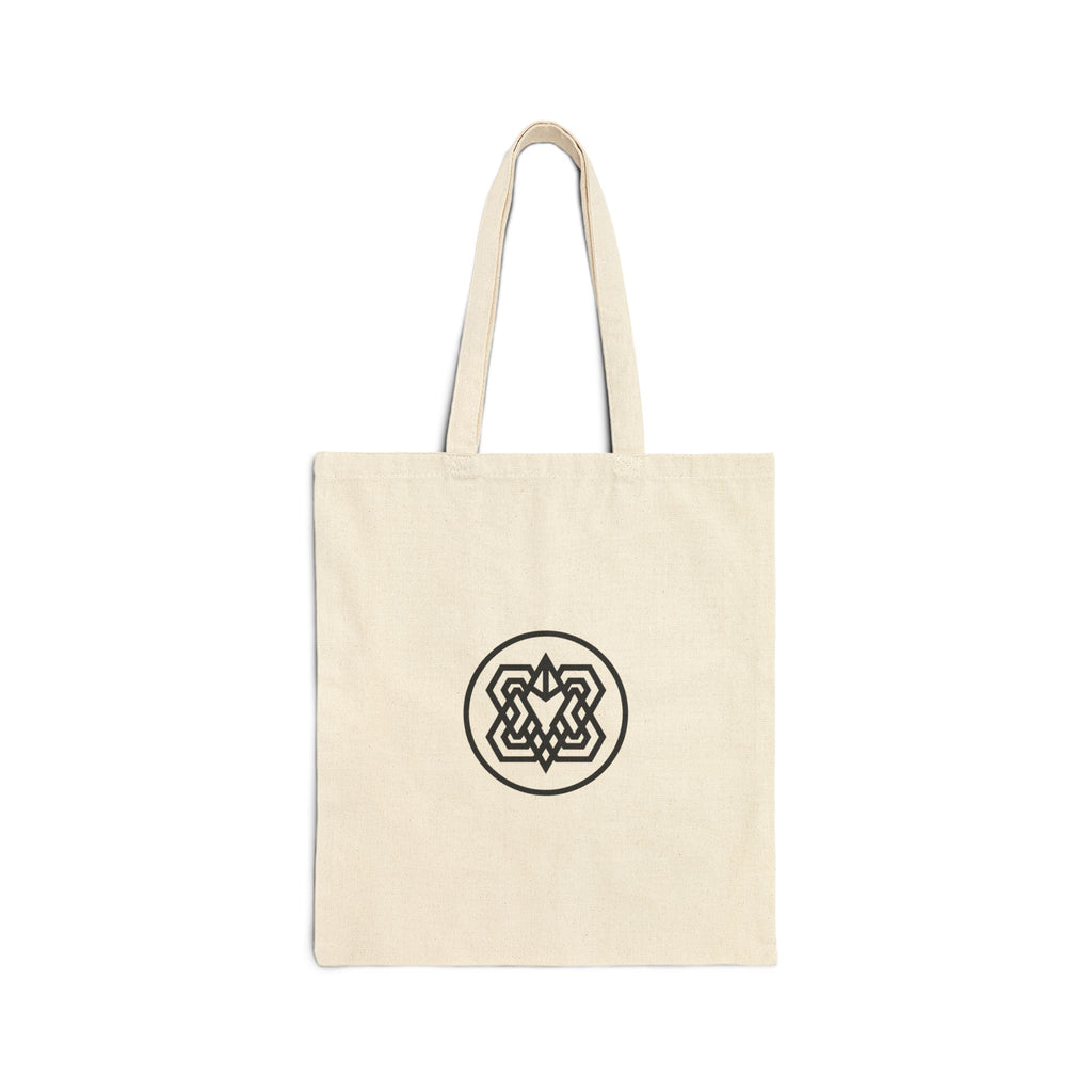 Canvas Tote Bag — Minimal Geometric Logo Eco Shopper