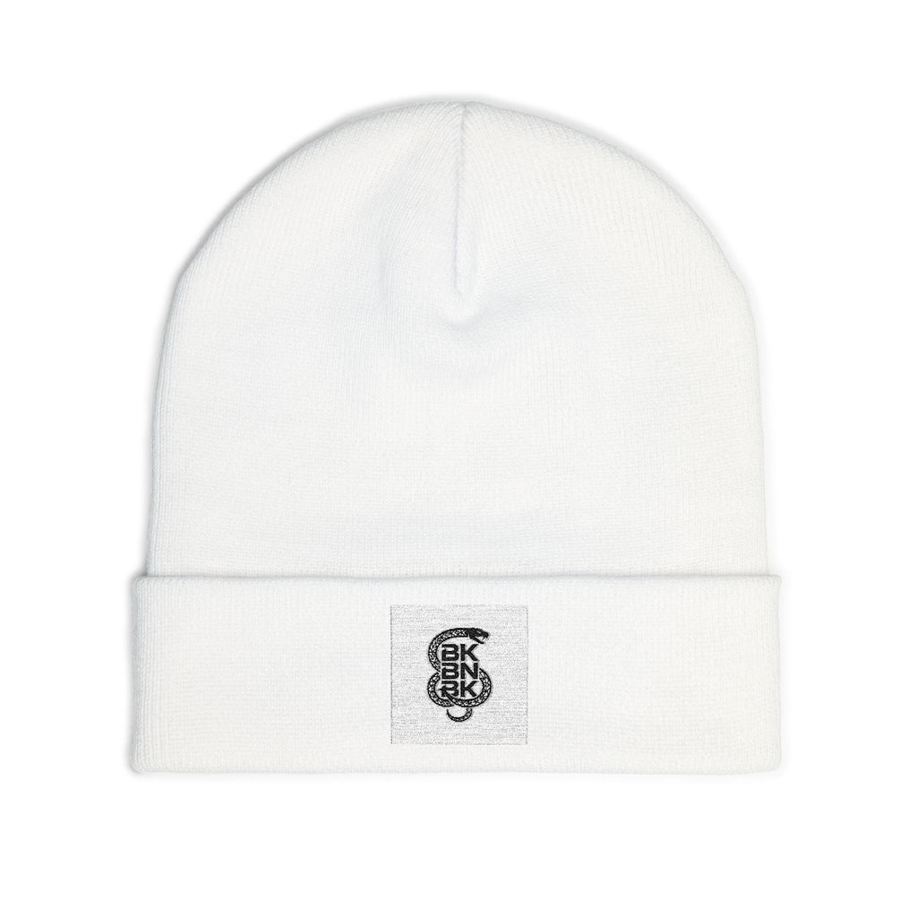 Embroidered Skull Logo Knit Beanie — Minimal Urban Cold-Weather Hat