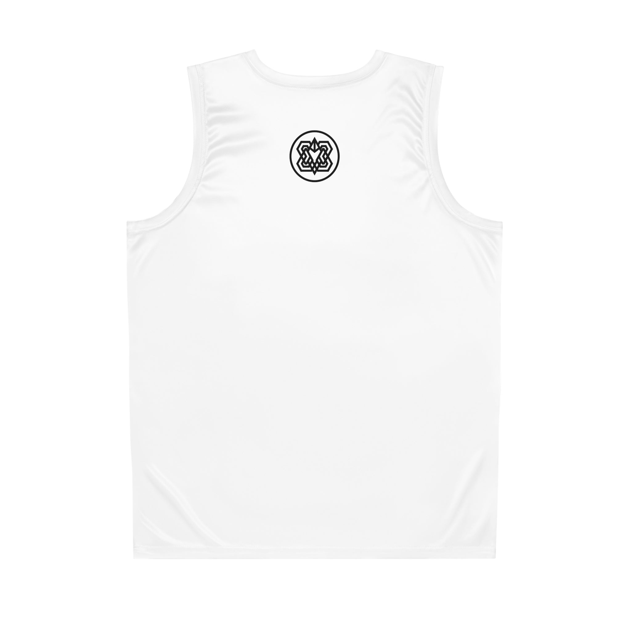BKBNRK Snake Logo Basketball Jersey — White Performance Tank