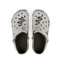 White EVA Foam Clogs with Black Snake Graphic – Lightweight Slip-On Garden Shoes