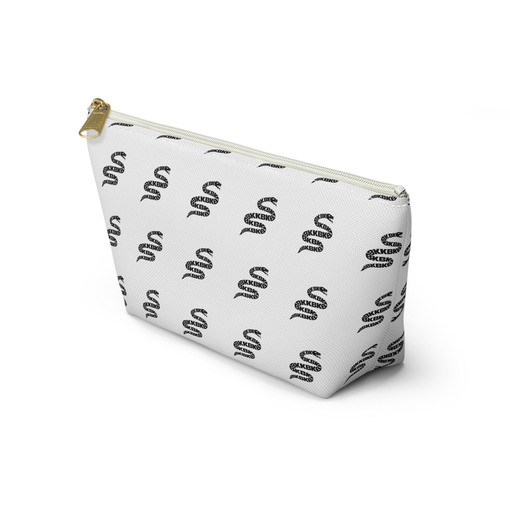 Snake Pattern Accessory Pouch — T‑Bottom Cosmetic Bag