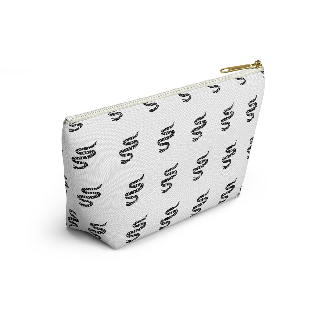 Snake Pattern Accessory Pouch — T‑Bottom Cosmetic Bag