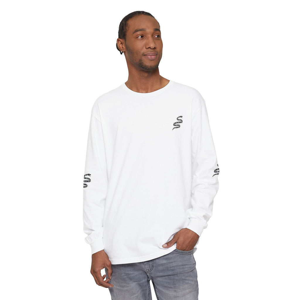 Snake Sleeve Long Sleeve Tee — Minimal Geometric Back Logo