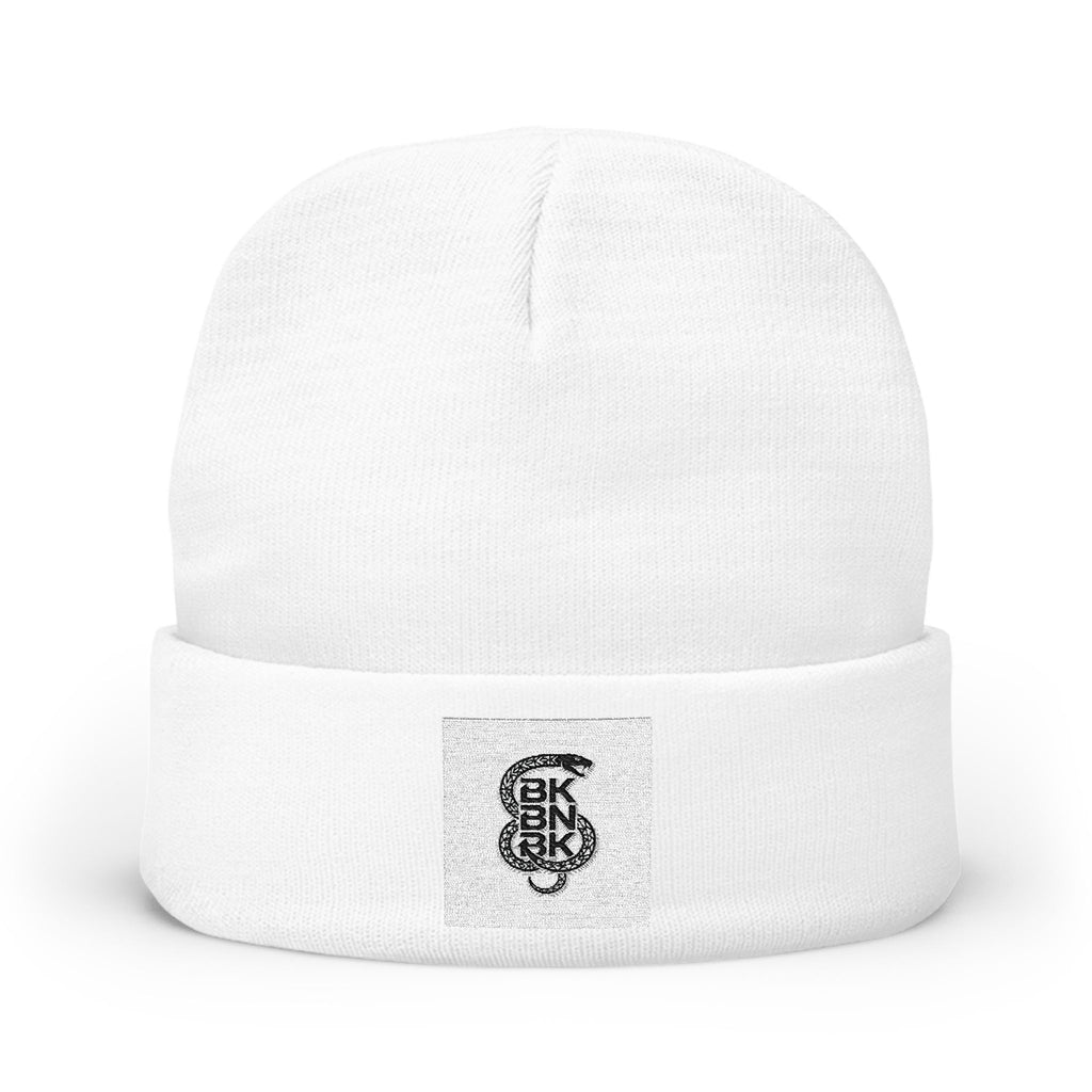 Embroidered Skull Logo Knit Beanie — Minimal Urban Cold-Weather Hat
