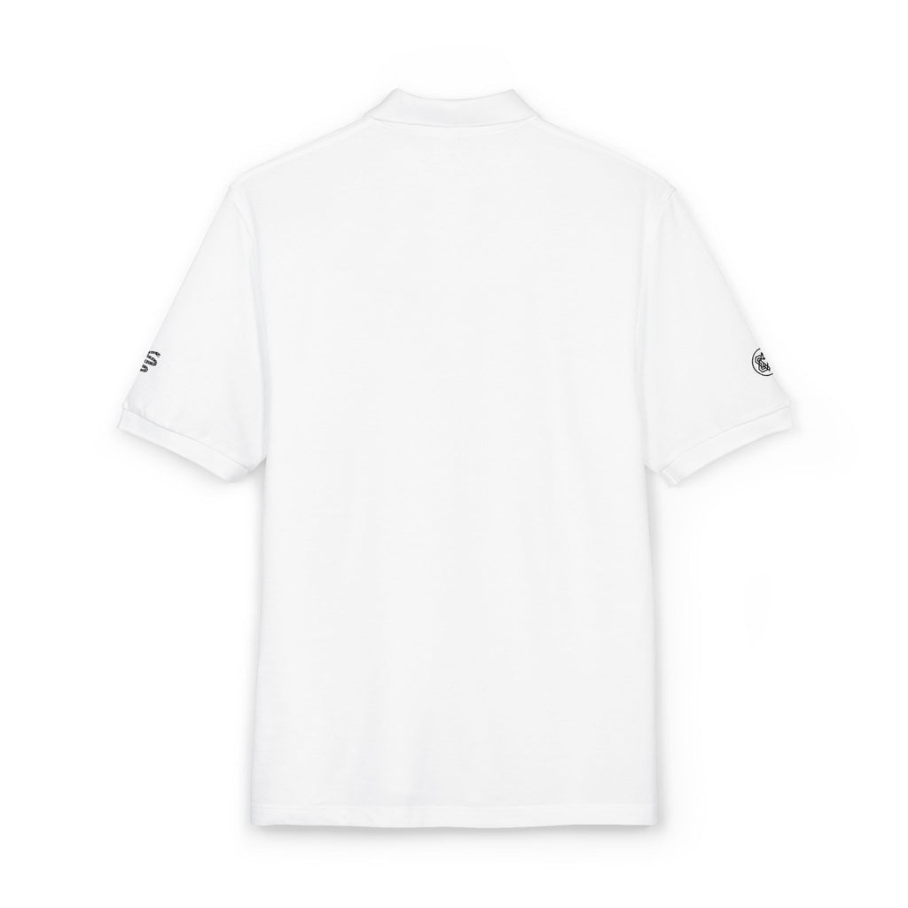 Embroidered Monogram Polo Shirt – Classic White Short-Sleeve