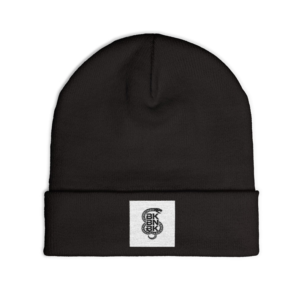 Embroidered Skull Logo Knit Beanie — Minimal Urban Cold-Weather Hat