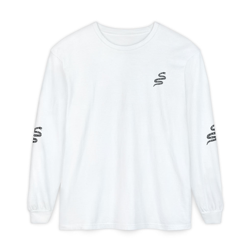 Snake Sleeve Long Sleeve Tee — Minimal Geometric Back Logo