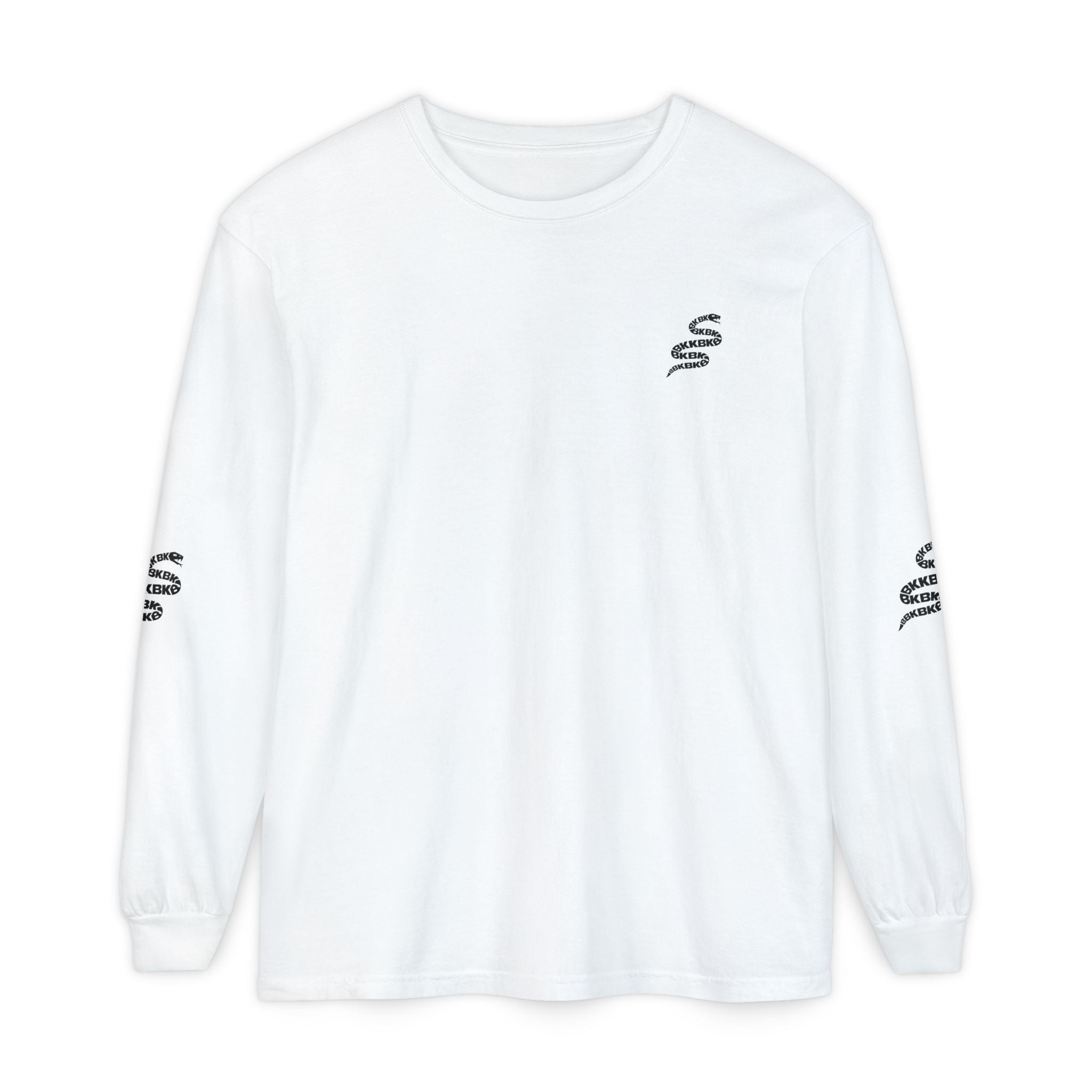 Snake Sleeve Long Sleeve Tee — Minimal Geometric Back Logo