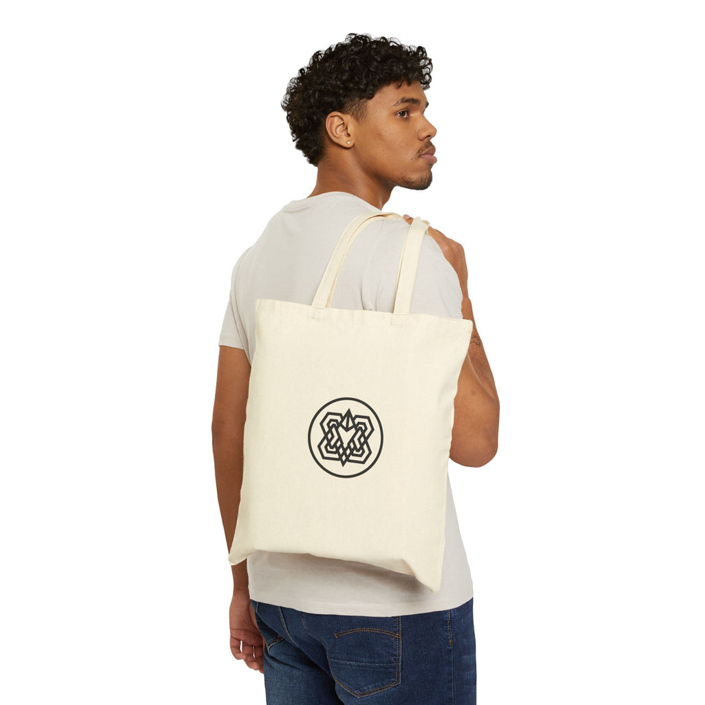 Canvas Tote Bag — Minimal Geometric Logo Eco Shopper