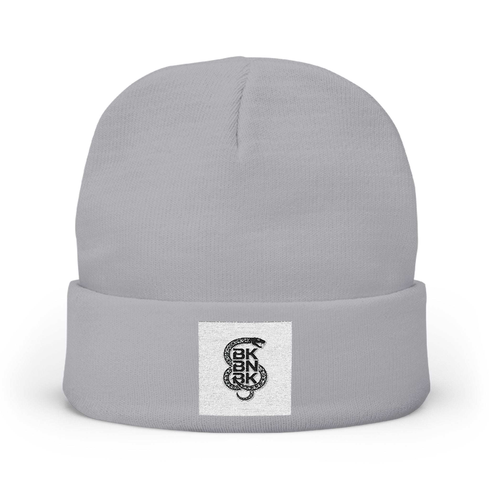 Embroidered Skull Logo Knit Beanie — Minimal Urban Cold-Weather Hat