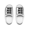 Men's Indoor Slippers - Bold Black BK Logo Slide Slippers