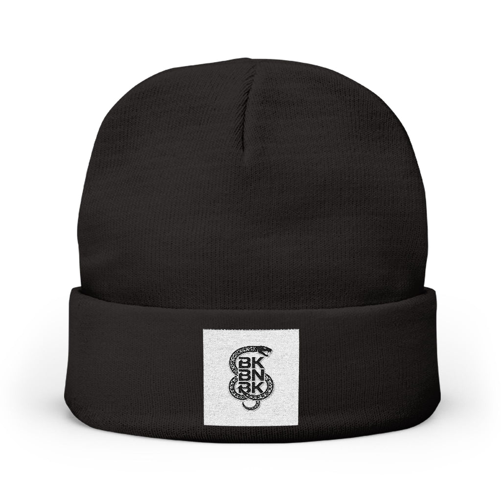 Embroidered Skull Logo Knit Beanie — Minimal Urban Cold-Weather Hat