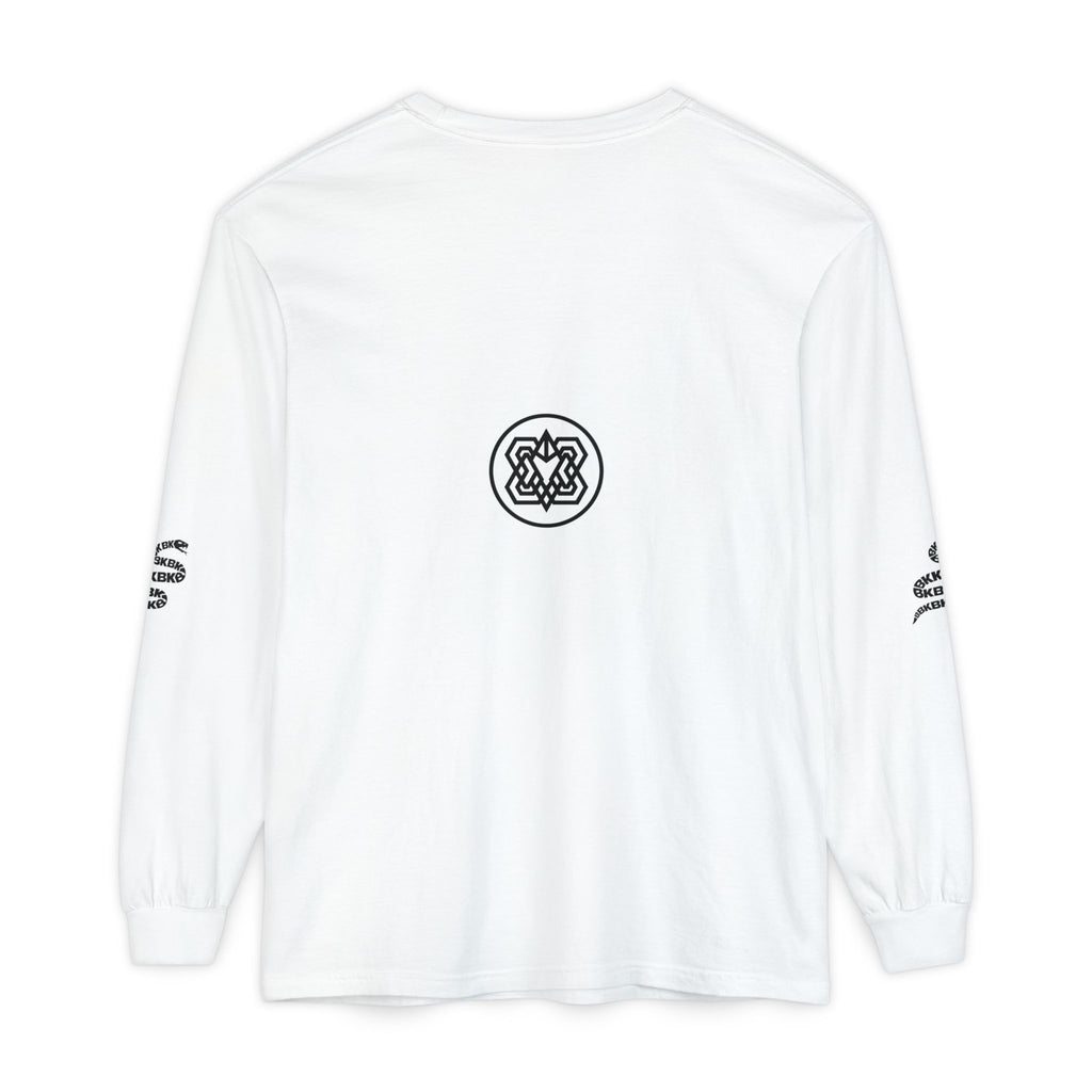 Snake Sleeve Long Sleeve Tee — Minimal Geometric Back Logo