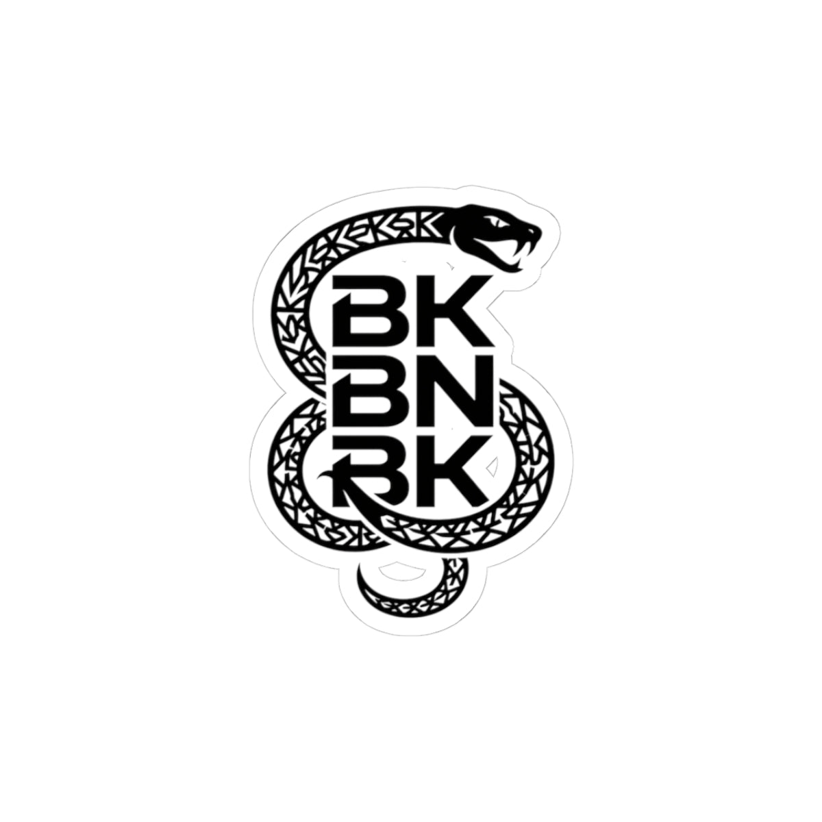 BKBNRK Snake Logo Sticker — Kiss-Cut Laptop Decal