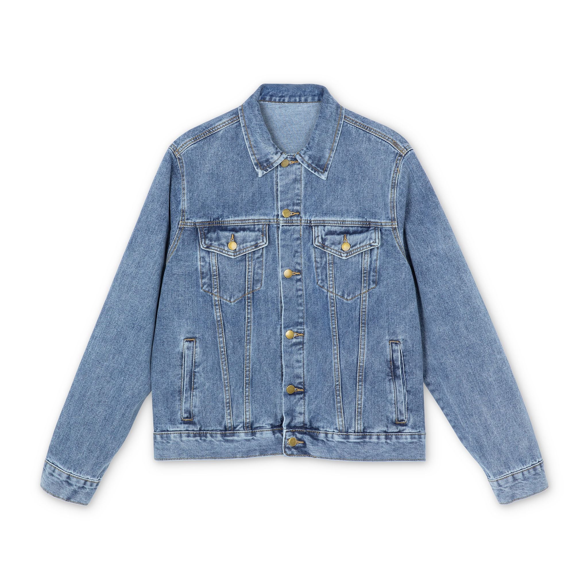 Denim Jacket — Men's Embroidered Celtic Knot Back Logo