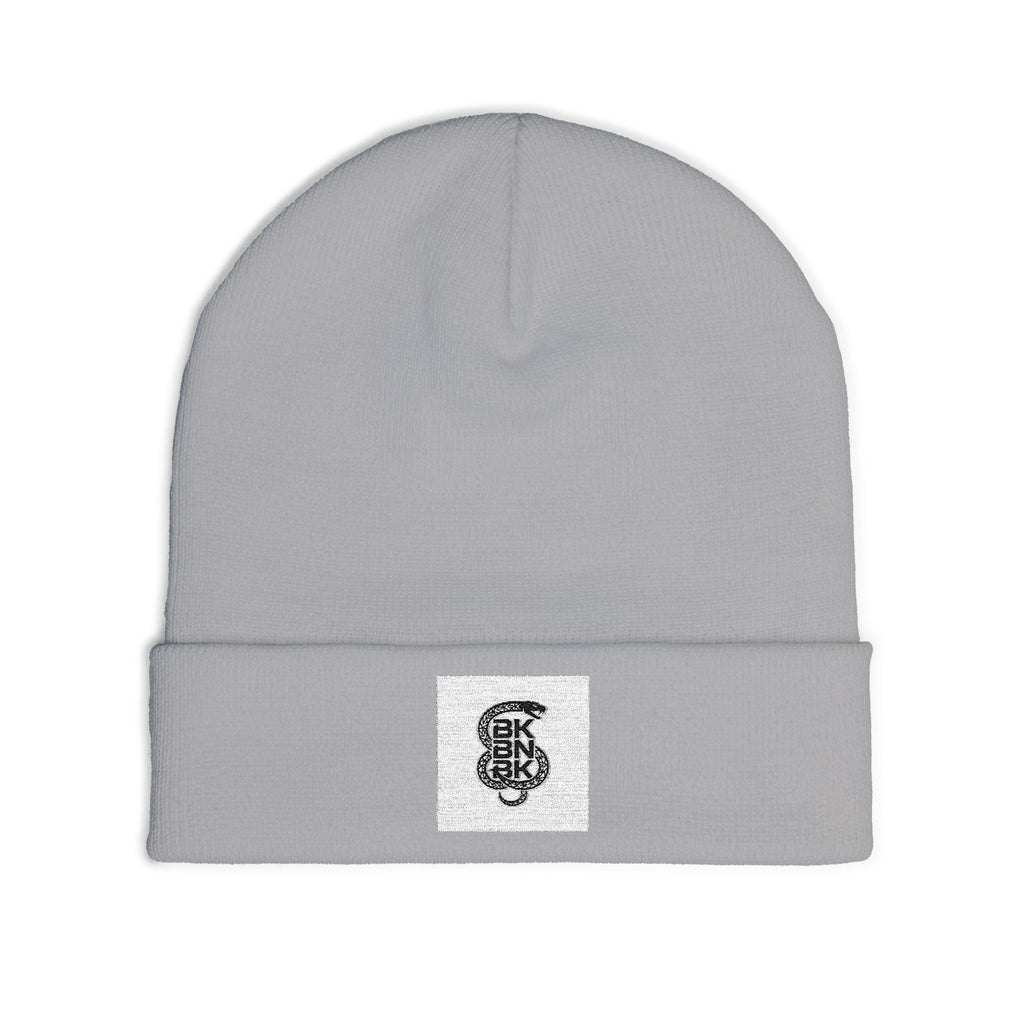 Embroidered Skull Logo Knit Beanie — Minimal Urban Cold-Weather Hat