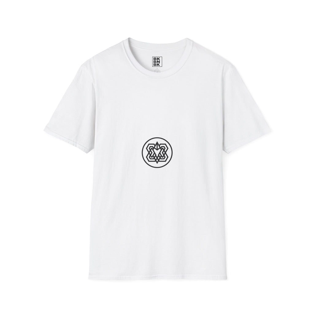 Minimalist Monogram T-Shirt — Small Chest Emblem & Back Initial Logo