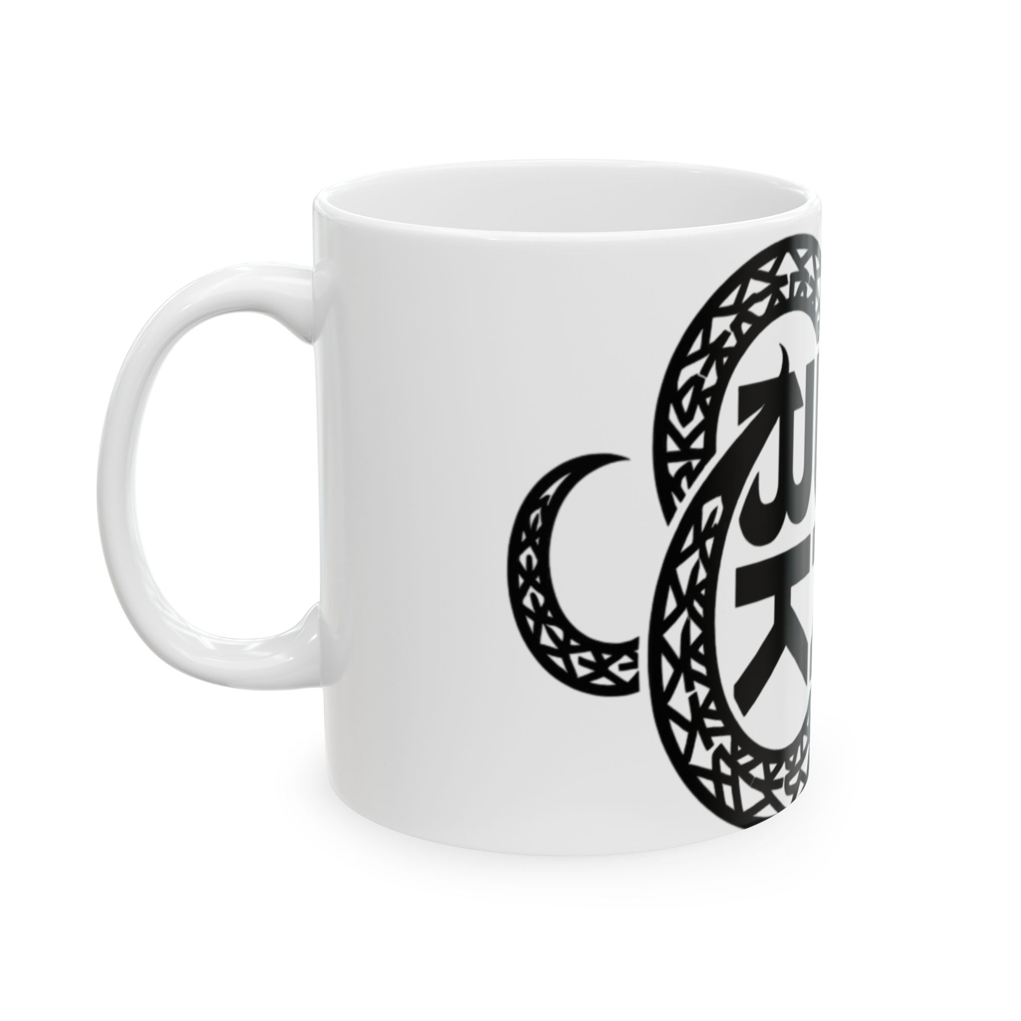 BKBNRK Snake Logo Ceramic Mug — 11oz/15oz Goth Black Graphic Coffee Cup