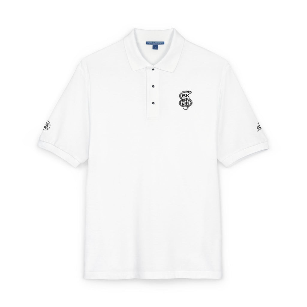 Embroidered Monogram Polo Shirt – Classic White Short-Sleeve