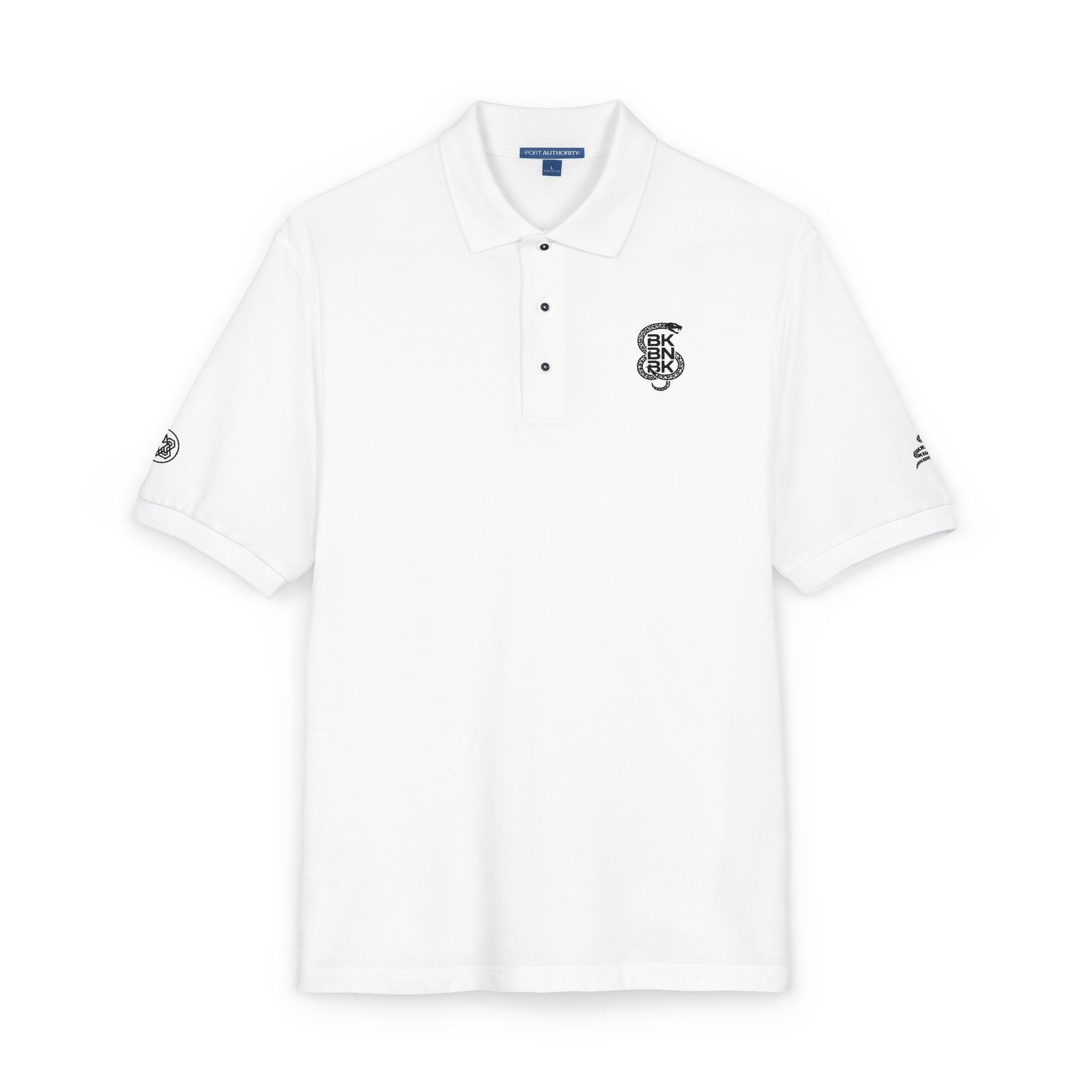 Embroidered Monogram Polo Shirt – Classic White Short-Sleeve