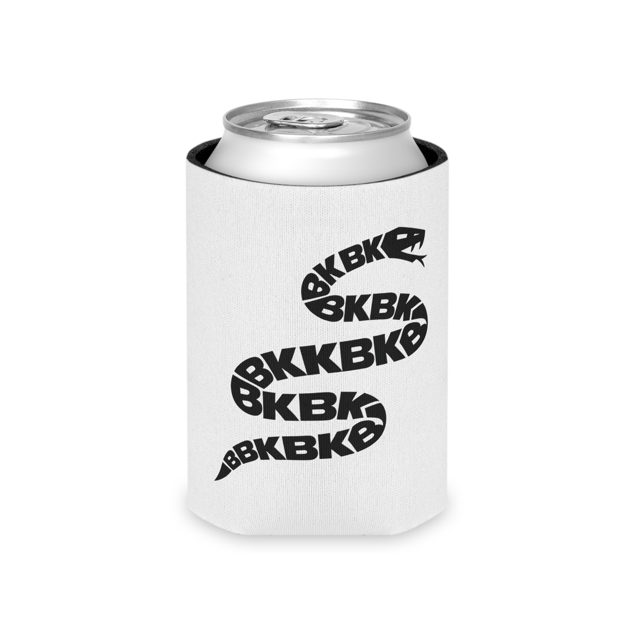 Snake Logo Can Cooler — BKKB Text Pattern Beverage Insulator